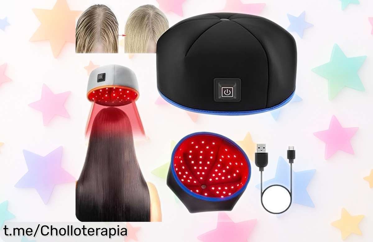Potente gorro de luz GplHAIN que frena la caída del pelo y lo llena de brillo; ¡ofertón para mimar tu melena desde casa antes de que se agote!