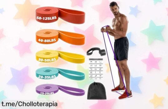 Potente kit Zacro de 5 bandas elásticas para entrenar donde quieras a un precio increíblemente rebajado, ¡ponte fuerte sin excusas y empieza hoy mismo!