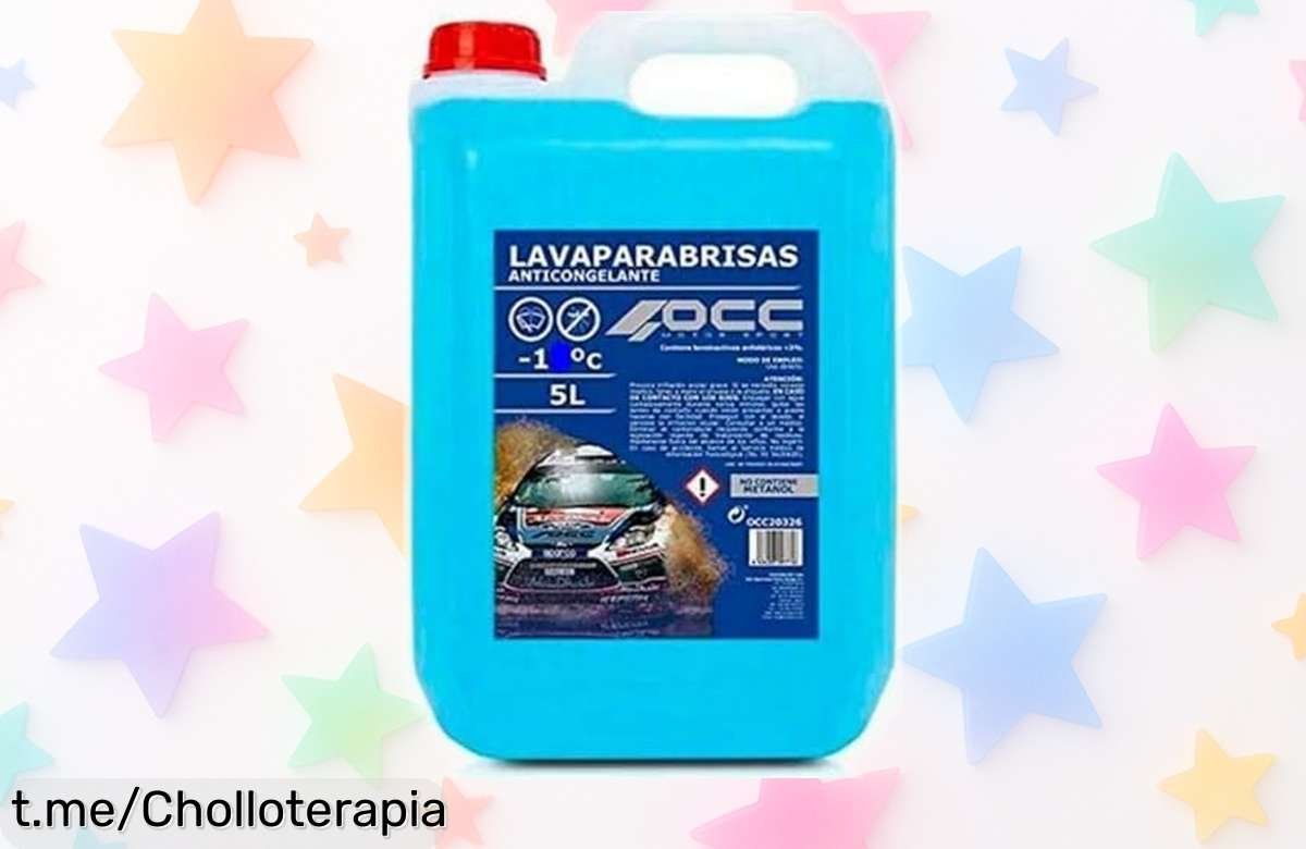 Potente líquido limpiaparabrisas Occ Motorsport de 5L para despejar tu visión en días lluviosos, ¡ofertón que no puedes dejar pasar!