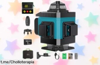 Potente nivel láser verde 16 líneas con autonivelación y base magnética, ¡ahora a un precio de risa! No te quedes sin el tuyo y transforma tus proyectos en un abrir y cerrar de ojos.