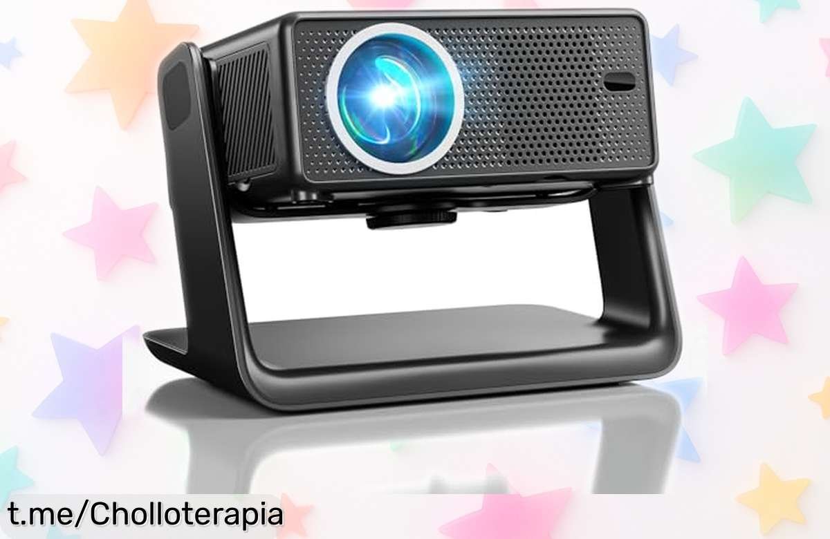 Potente proyector portátil Einyoumily con 28000 lúmenes, WiFi6 y enfoque eléctrico: ¡Super chollo con cupón a precio de risa para disfrutar el cine desde casa!