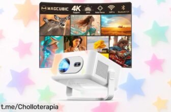 Potente proyector portátil Magcubic Mini 4K con WiFi 6 y autofoco, ¡una caída de precio increíble para disfrutar tus películas en pantalla gigante donde quieras!