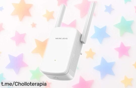 Potente repetidor WiFi Mercusys ME12 con dos antenas para que disfrutes de una señal increíble en toda tu casa. ¡No te quedes sin él, mejora tu conexión ya!