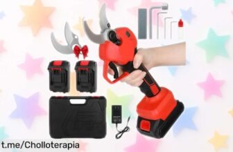 Potente tijera de poda eléctrica con batería y pantalla LCD a precio increíble, aprovecha este ofertón que hará tu jardín más hermoso en un santiamén. ¡Compra ya antes de que se acabe!