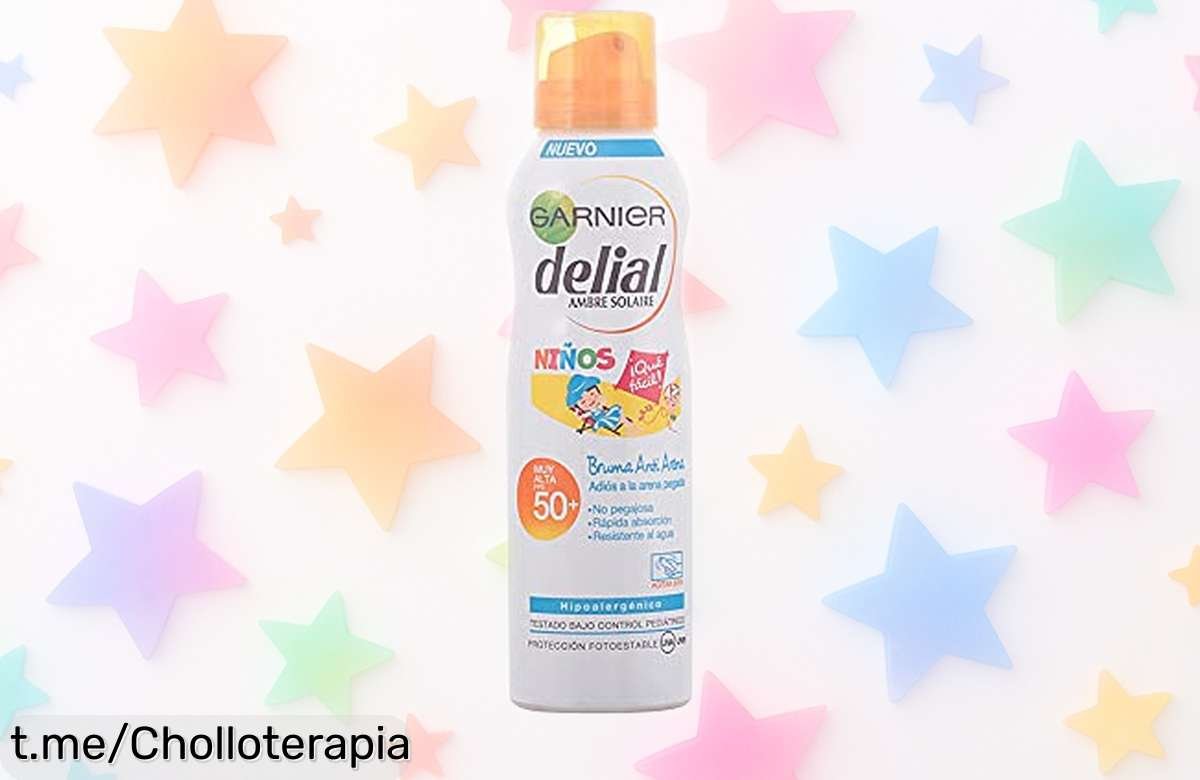 Protector solar en spray para niños Garnier Delial Sensitive, ¡aprovecha este chollazo de máxima protección IP50+ y disfruta del verano sin preocupaciones!