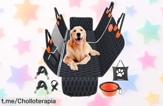 Protector trasero de coche OneAmg, elimina arañazos y viaja seguro con tu perro; super oferta que te hará sonreír cada vez que entres al auto.