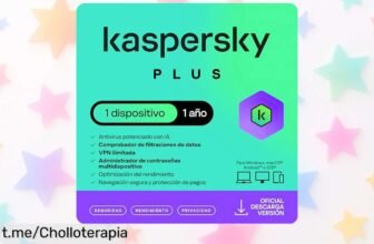 Protege tu PC, Mac o móvil con Kaspersky Plus: ¡un año de seguridad total a un precio que es una locura! No dejes pasar esta oportunidad y asegúrate hoy.