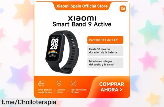 Pulsera inteligente Xiaomi Smart Band 9 Active, el ofertón que no puedes dejar pasar: pantalla grande, hasta 18 días de batería y salud a un precio regalado. ¡Hazte con la tuya ya!