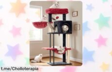 Rascador Gitelsnour GCT004SBR con hamaca y cuerda: ¡diversión asegurada para tu gato a un precio loco que no puedes dejar pasar!