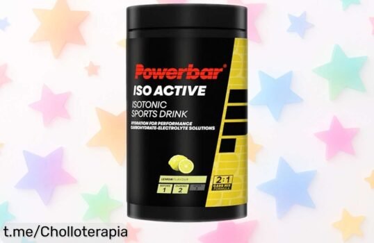 Recarga tus energías de inmediato con la bebida isotónica Powerbar Isoactive 600g, ¡super chollo para deportistas que quieren darlo todo ya!