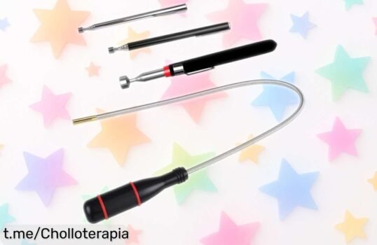 Recogedor magnético telescópico: ¡el chollo que necesitas para no perder ni un tornillo! Hazte con el tuyo y disfruta de la tranquilidad al trabajar en casa o en el taller.