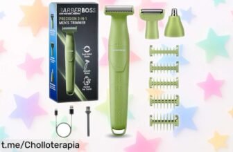 Recortador 3 en 1 BarberBoss QR2302: ¡super chollo para lucir genial en barba, cuerpo y nariz a un precio increíble! Aprovecha esta ocasión única antes de que se acabe.
