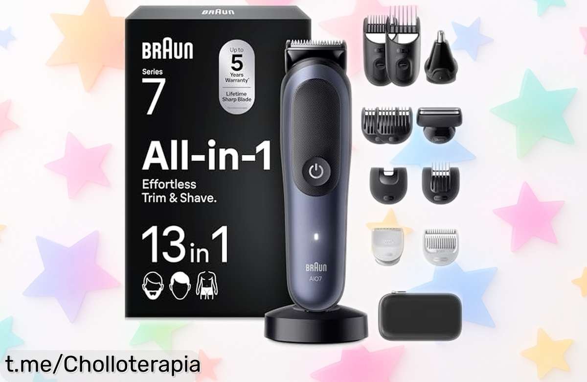 Recortadora 13 en 1 Braun Series 7 AIO7565 a un precio loco, con batería duradera y ajustes alucinantes. ¡No dejes escapar esta oportunidad única para cuidar tu estilo!