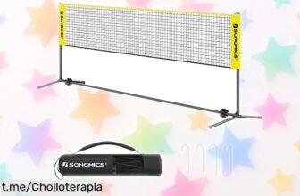 Red portátil de bádminton, tenis y voleibol SONGMICS SYQ400Y, ¡disfruta la pachanga donde quieras con este ofertón que levanta pasiones!