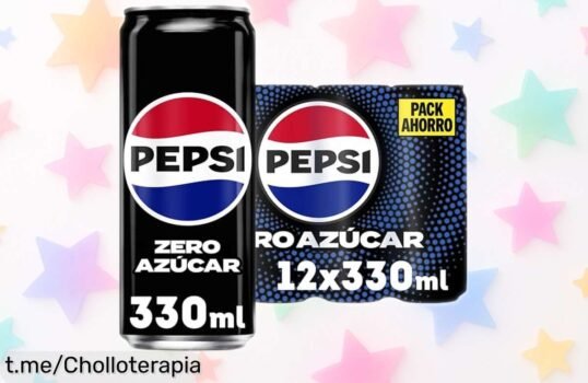 Refresco de cola Pepsi Zero pack de 12 latas a precio increíble, disfruta sin remordimientos y haz que cada sorbo sea un momentazo genial, ¡no te lo pierdas!