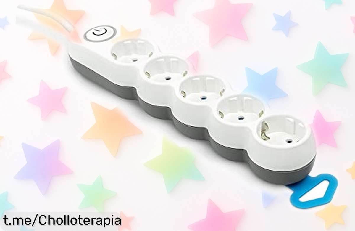 Regleta Garza Power con 5 enchufes planos y apagado fácil, una oferta irresistible que no querrás dejar escapar para tus espacios más útiles.