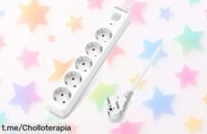 Regleta eléctrica Aigostar con 5 enchufes y protección infantil, el ofertón que hará tu vida sencilla ¡No te quedes sin ella!