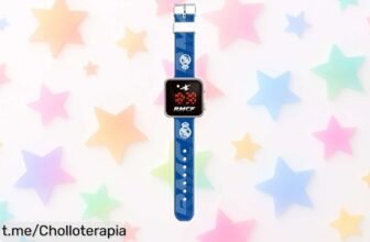 Reloj digital LED del Real Madrid para niños, super claro y con batería que dura todo el día, un regalazo a precio loco que hará felices a los pequeños fanáticos del fútbol.