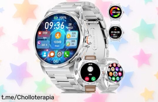 Reloj inteligente LIGEMI para hombre: calidad AMOLED, 3 correas y llamadas Bluetooth a un precio espectacular que no querrás dejar pasar. ¡Consíguelo ya y mantente al día en todo!