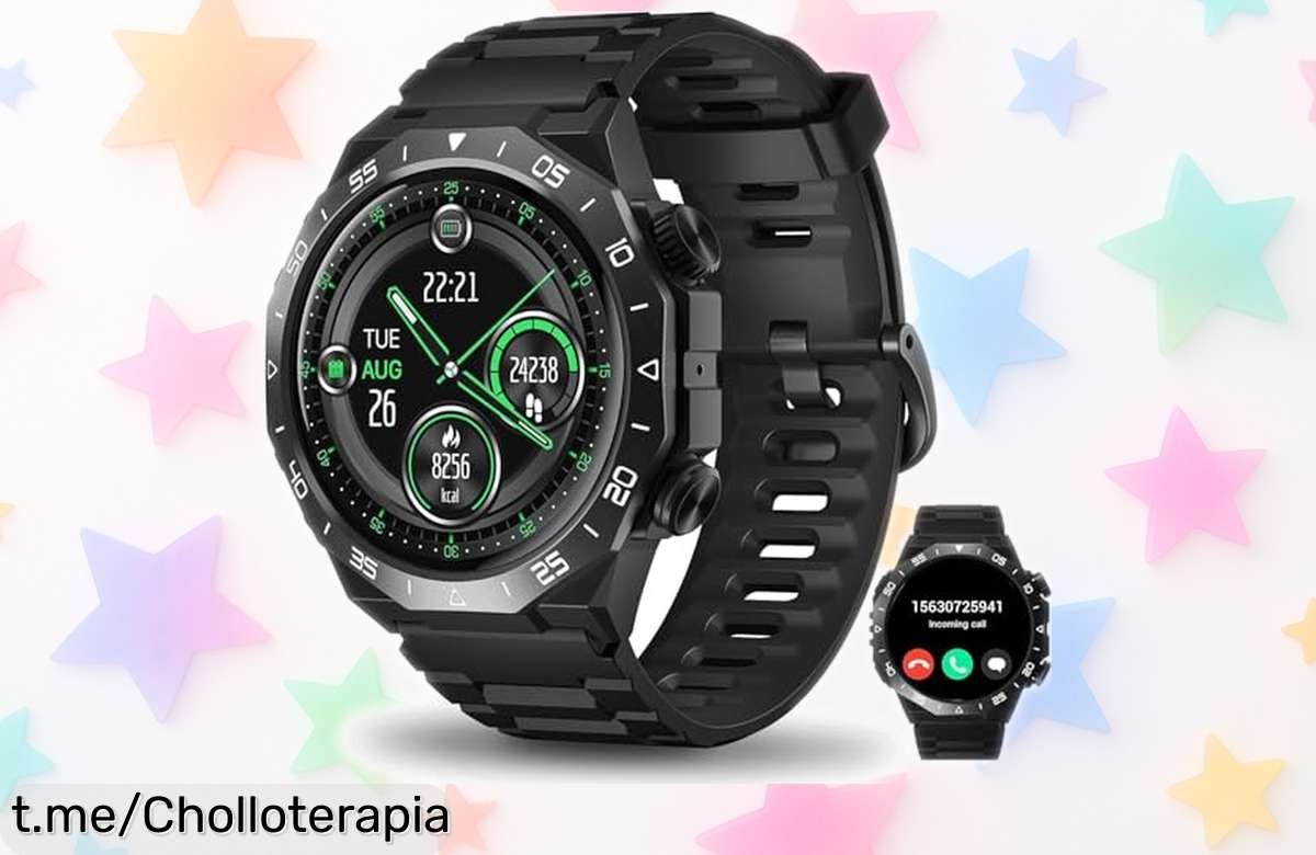 Reloj inteligente unisex con pantallaza que cuida tu salud y deporte al mejor precio: ¡aprovecha este ofertón y dale a tu muñeca la atención que merece!