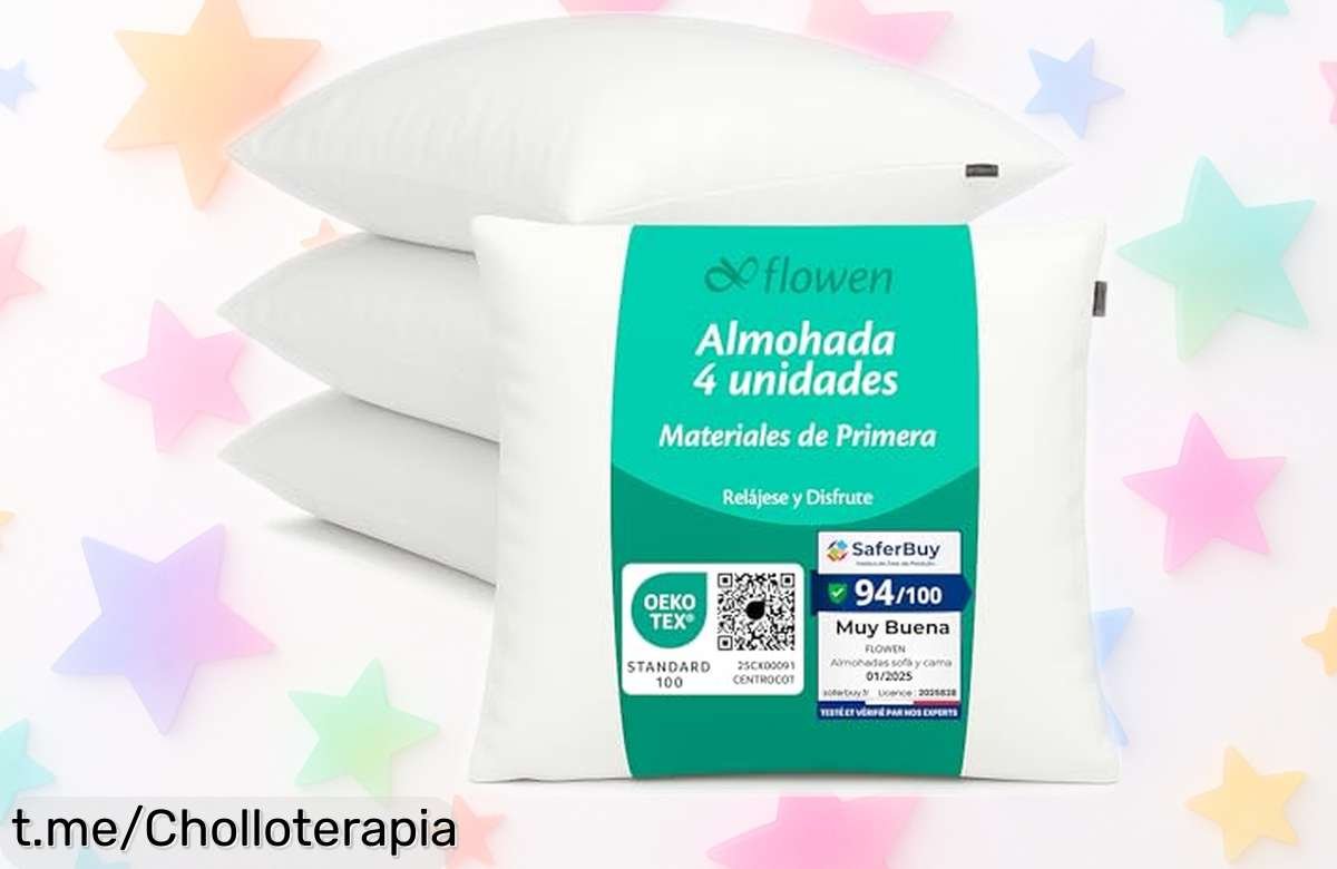 Revoluciona tu sala con el set de 4 cojines Flowen, hipoalergénicos y lavables, ¡un preciosismo a un precio loco que no se repite! Dale ese toque especial ya mismo.