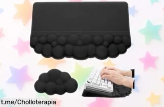 Revolutionario reposamuñecas ergonómico de espuma viscoelástica, el super chollo perfecto para gamers y currelas, ¡no te quedes sin él!