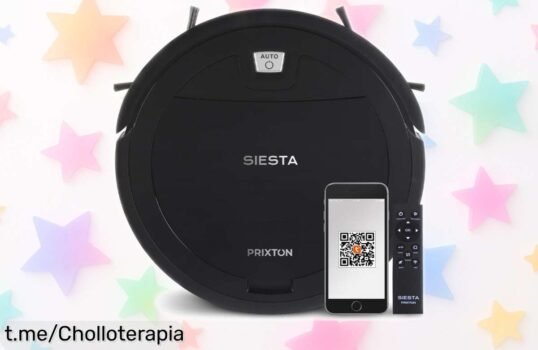Robot aspirador y fregasuelos Siesta de PRIXTON con control por app: aprovechado el precio rebajado, dile adiós al polvo sin esfuerzo y disfruta del hogar impecable que mereces.