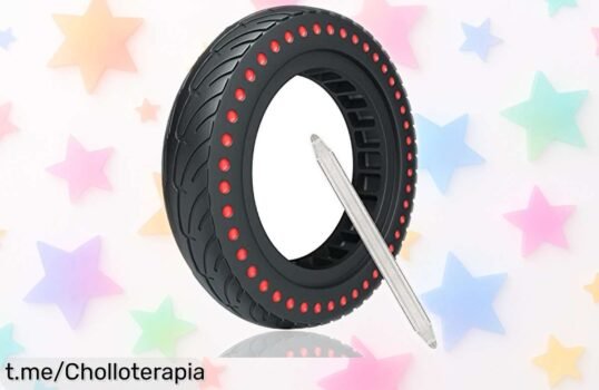 Rueda maciza para patinete Xiaomi M365 que aguanta 3000 km sin pinchazos, una oferta irresistible que te libra de problemas en la calle. ¡Consíguela ya!