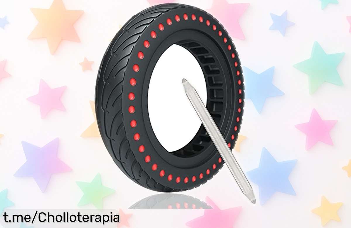 Rueda maciza para patinete Xiaomi M365 que aguanta 3000 km sin pinchazos, una oferta irresistible que te libra de problemas en la calle. ¡Consíguela ya!