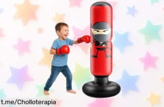 Saco de boxeo ninja para niños que no para de rebotar a un precio regalado, perfecto para potenciar su energía y fuerza. ¡Aprovecha este chollo antes de que se acabe!