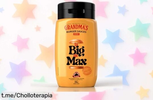 Salsa deliciosa para hamburguesas Max Protein Grandma's LA BIG DE MAX, cremosa y ligera con menos de 18 kcal por toma. ¡No te pierdas este ofertón que hará brillar tus burgers!