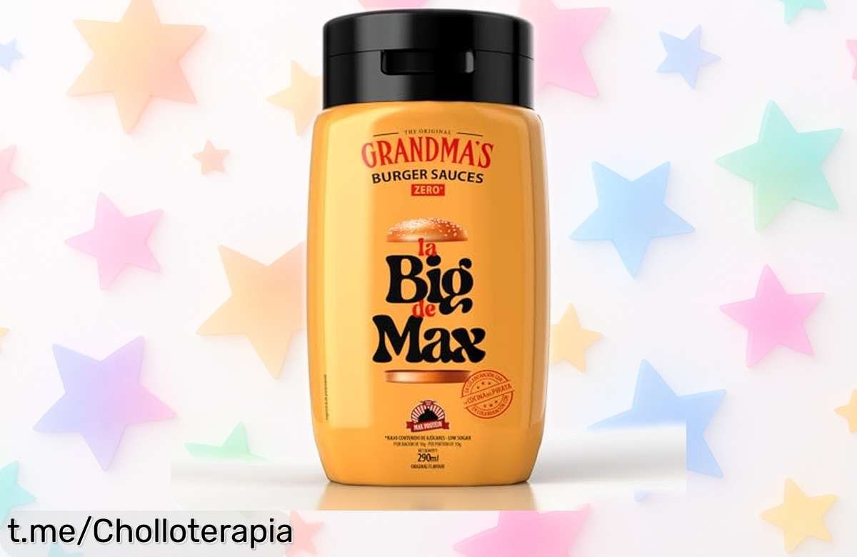 Salsa deliciosa para hamburguesas Max Protein Grandma’s LA BIG DE MAX, cremosa y ligera con menos de 18 kcal por toma. ¡No te pierdas este ofertón que hará brillar tus burgers!