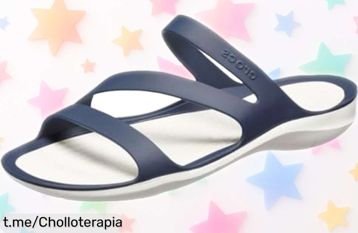 Sandalias Crocs Swiftwater súper ligeras, con suela resistente y sin cordones a un precio rebajado que sientes como si caminaras en el aire, ¡hazte ya con ellas!