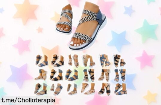 Sandalias de mujer con tacón de cuña y suela antideslizante, diseño que va con todo a un precio increíblemente bajo. ¡No te quedes sin las tuyas y brilla en cada paso!