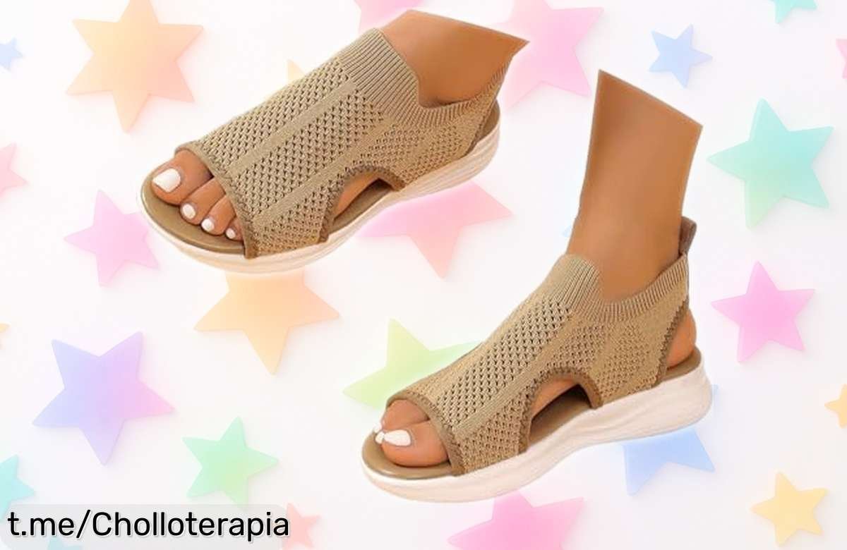 Sandalias deportivas para mujer con tacón bajo a un precio loco, rebajadas de forma increíble; ¡camina fresco y ligero, no te las pierdas!