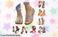 Sandalias romanas con cuña ligera que molan, ¡aplica el cupón y llévatelas a un precio de escándalo! No te quedes sin las tuyas hoy mismo.