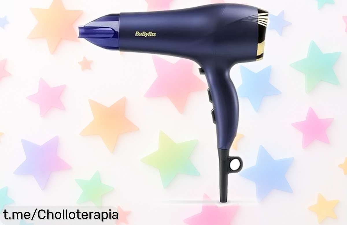 Secador de pelo BaByliss Midnight Luxe, 2300 W: precio rebajado increíble para un secado rápido y sin frizz, ¡hazte con él antes que se agote y sorpréndete!