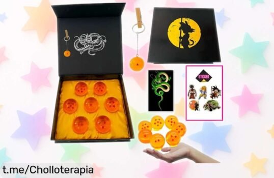 Set completo de 7 bolas de dragón con llavero y extras increíbles a un precio irreal que te hará sentir como el rey del universo ¡no pierdas esta oportunidad única!