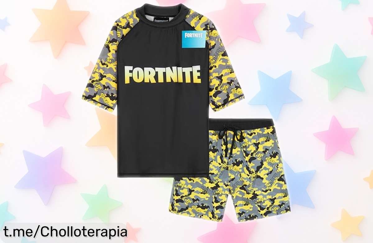 Set de bañador para niño Get Trend Fortnite, un ofertón que cuida del sol y les permite jugar felices sin preocuparse por nada. ¡Hazlo tuyo antes de que se acabe!