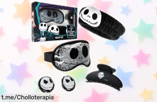 Set de belleza Disney The Nightmare Before Christmas con mascarilla para ojos, un ofertón que hará que tu piel brille en cada aventura. ¡No dejes escapar este super chollo!