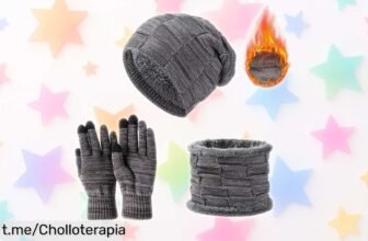 Set térmico de bufanda, gorro y guantes JXCTNNU con pantalla táctil a un precio loco, abrígate sin renunciar al estilo y disfruta del frío como nunca ¡No te lo pierdas!