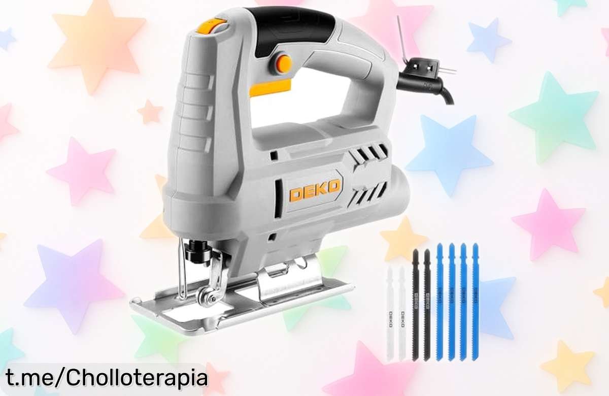 Sierra de calar Dekopro 400W: ¡corta madera, metal y plásticos con velocidad variable a un precio loco! No te quedes sin ella para dar vida a tus proyectos DIY.