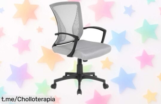 Silla de oficina Yaheetech con diseño práctico y ruedas giratorias a un precio loco que hará brillar tu despacho. ¡No dejes pasar esta oportunidad única para renovar tu espacio!