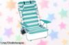 Silla de playa plegable SONGMICS ligera y ajustable, ¡preparada para tus días de sol con portavasos! Ahora a un precio que no te puedes perder.