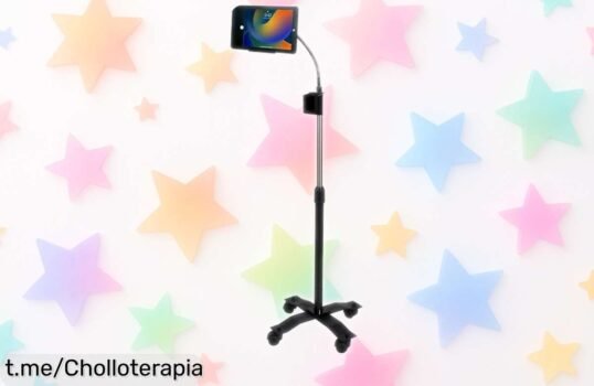 Soporte de pie para tablet CTA Digital con llave y ruedas: la seguridad que necesitas a un precio loco, ¡no te pierdas este ofertón en comodidad y facilidad!