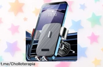 Soporte para móvil de coche LDJYEONS que sujeta firme y gira 360°: un chollazo imprescindible para tener tu móvil siempre a mano. ¡No te quedes sin el tuyo!