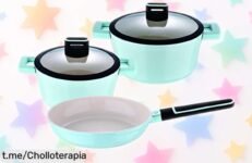 Sorprendente juego de cocina San Ignacio Cosy de 5 piezas, ideal para preparar tus platos favoritos sin que nada se pegue ¡No pierdas esta oportunidad increíble!