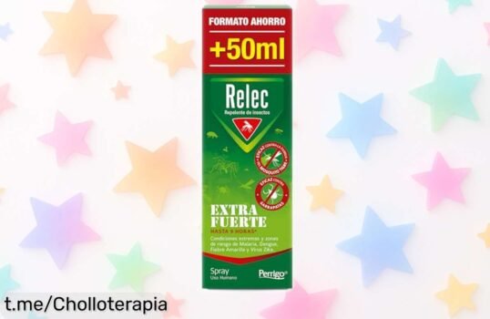 Spray antimosquitos Relec Extra Fuerte de 125ml, protección potente contra mosquitos durante 9 horas a un precio regalado que no te querrás perder ¡actúa ya!