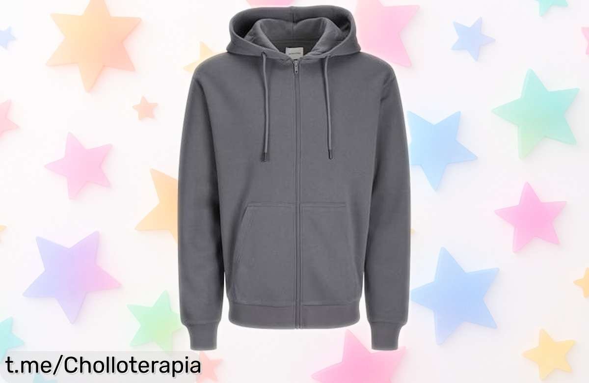 Sudadera con capucha y cremallera JACK & JONES JJEBRADLEY, un chollo sorprendente para tu estilo casual que no puedes dejar escapar. ¡Consíguela antes de que se acabe!