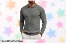 Suéter tipo polo COOFANDY para hombre, clásico y a un precio sorprendente que no querrás dejar escapar. ¡Sé el primero en aprovechar esta oferta increíble!